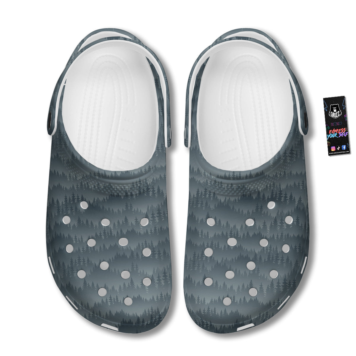 Forest And Mist Print Pattern Clog-grizzshop