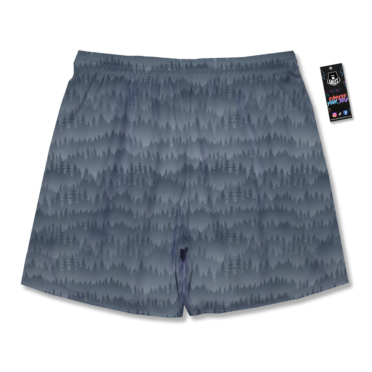 Forest And Mist Print Pattern Men's Running Shorts-grizzshop