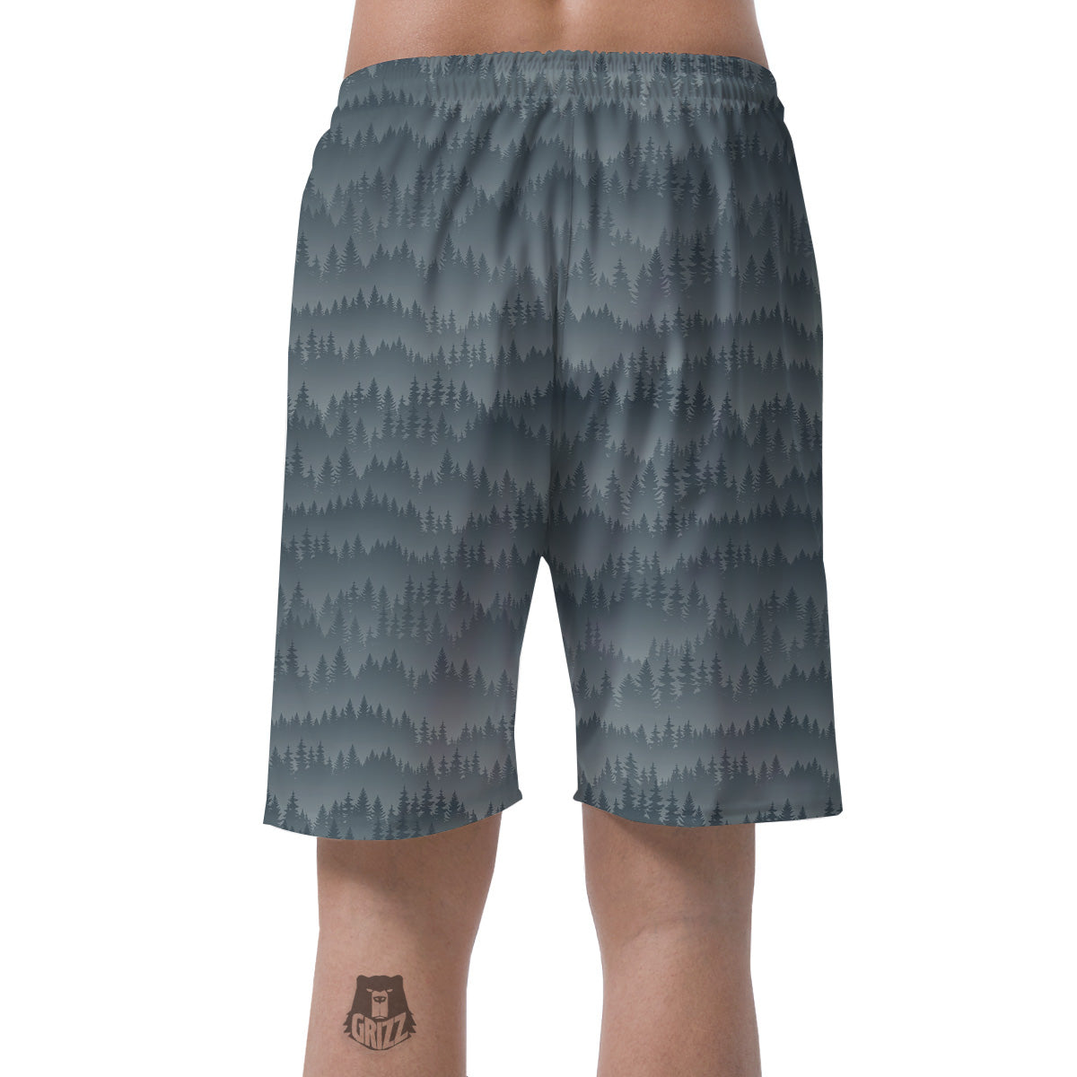 Forest And Mist Print Pattern Men's Shorts-grizzshop