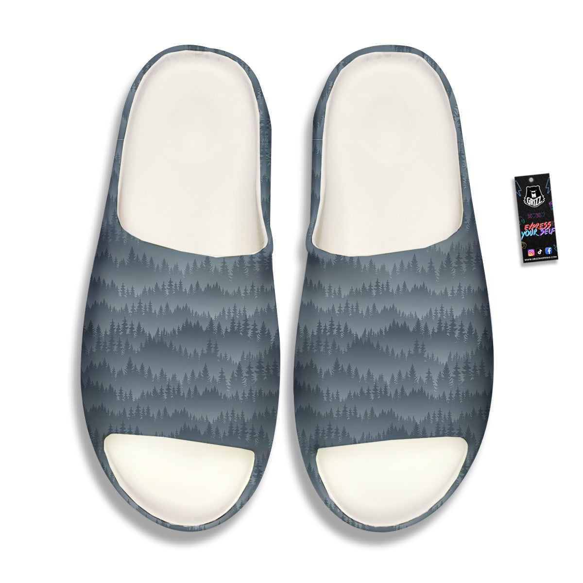 Forest And Mist Print Pattern Sandals-grizzshop