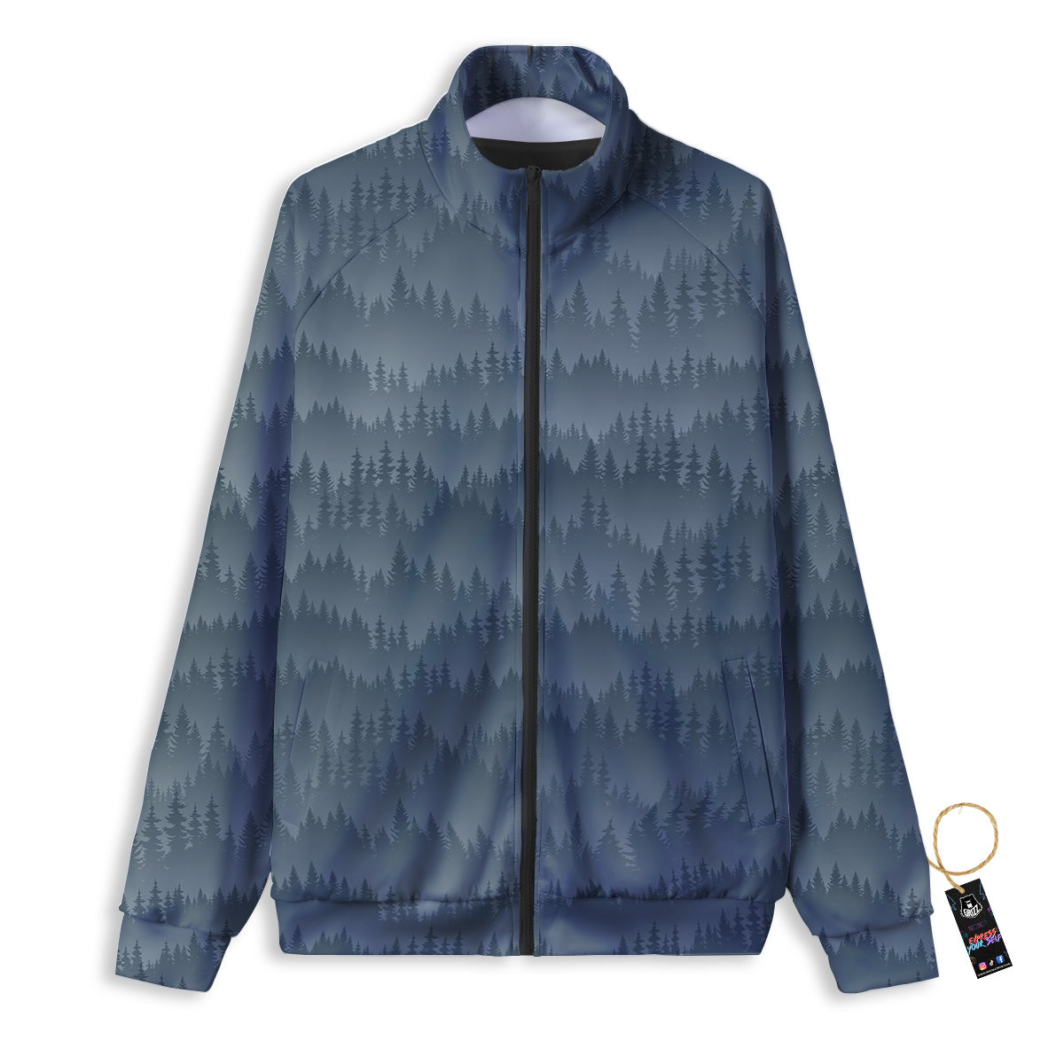 Forest And Mist Print Pattern Track Jacket-grizzshop
