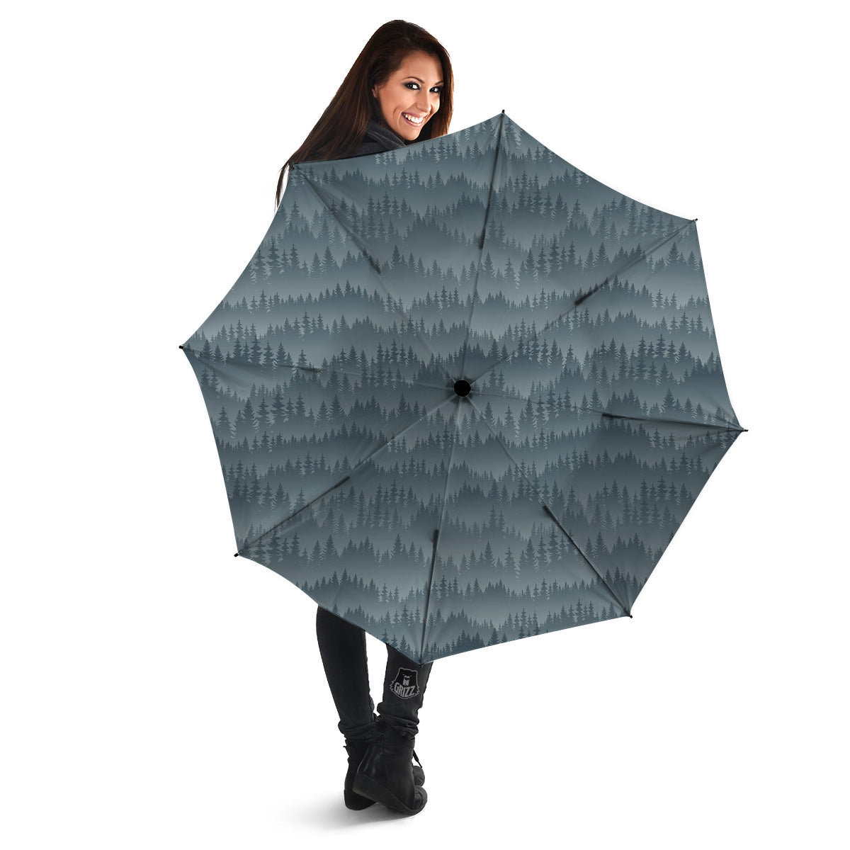 Forest And Mist Print Pattern Umbrella-grizzshop