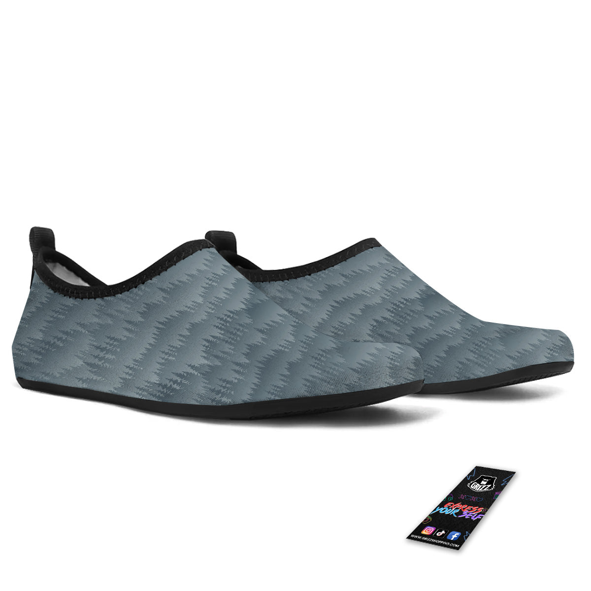 Forest And Mist Print Pattern Water Shoes-grizzshop