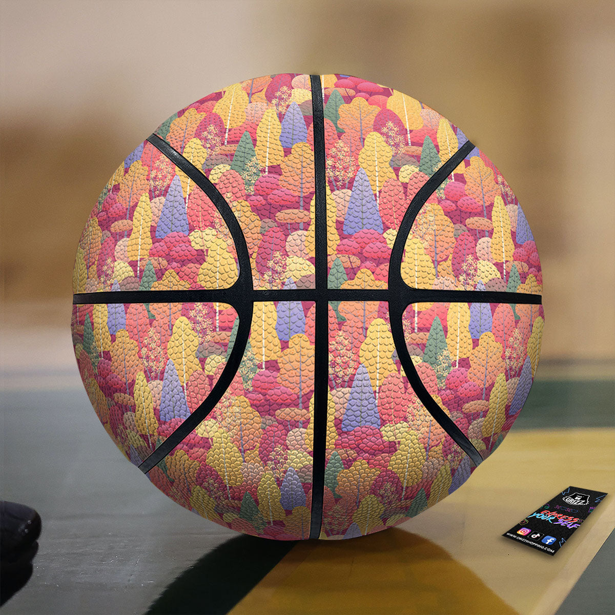 Forest Autumn Print Basketball-grizzshop