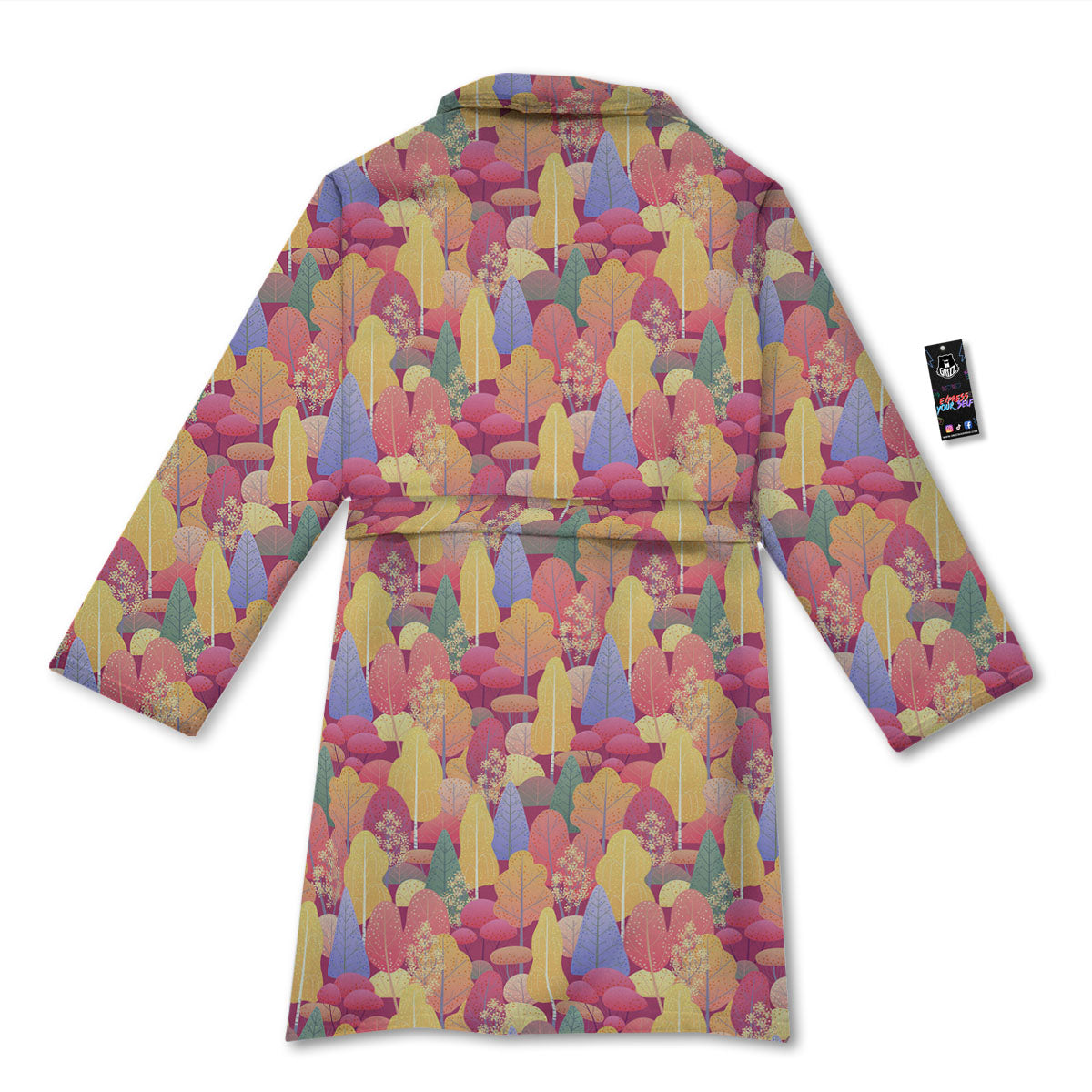 Forest Autumn Print Bathrobe-grizzshop