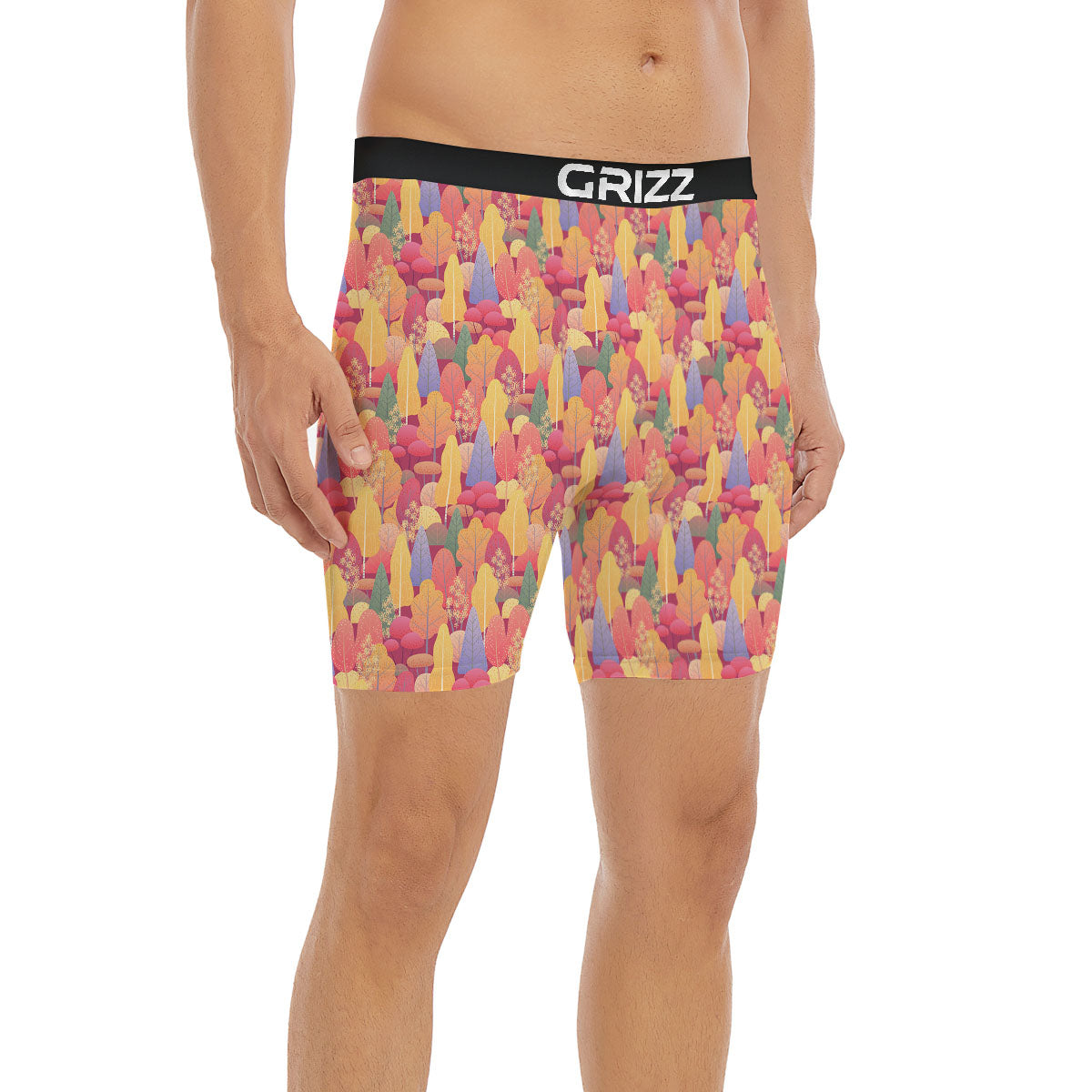 Forest Autumn Print Boxer Briefs-grizzshop