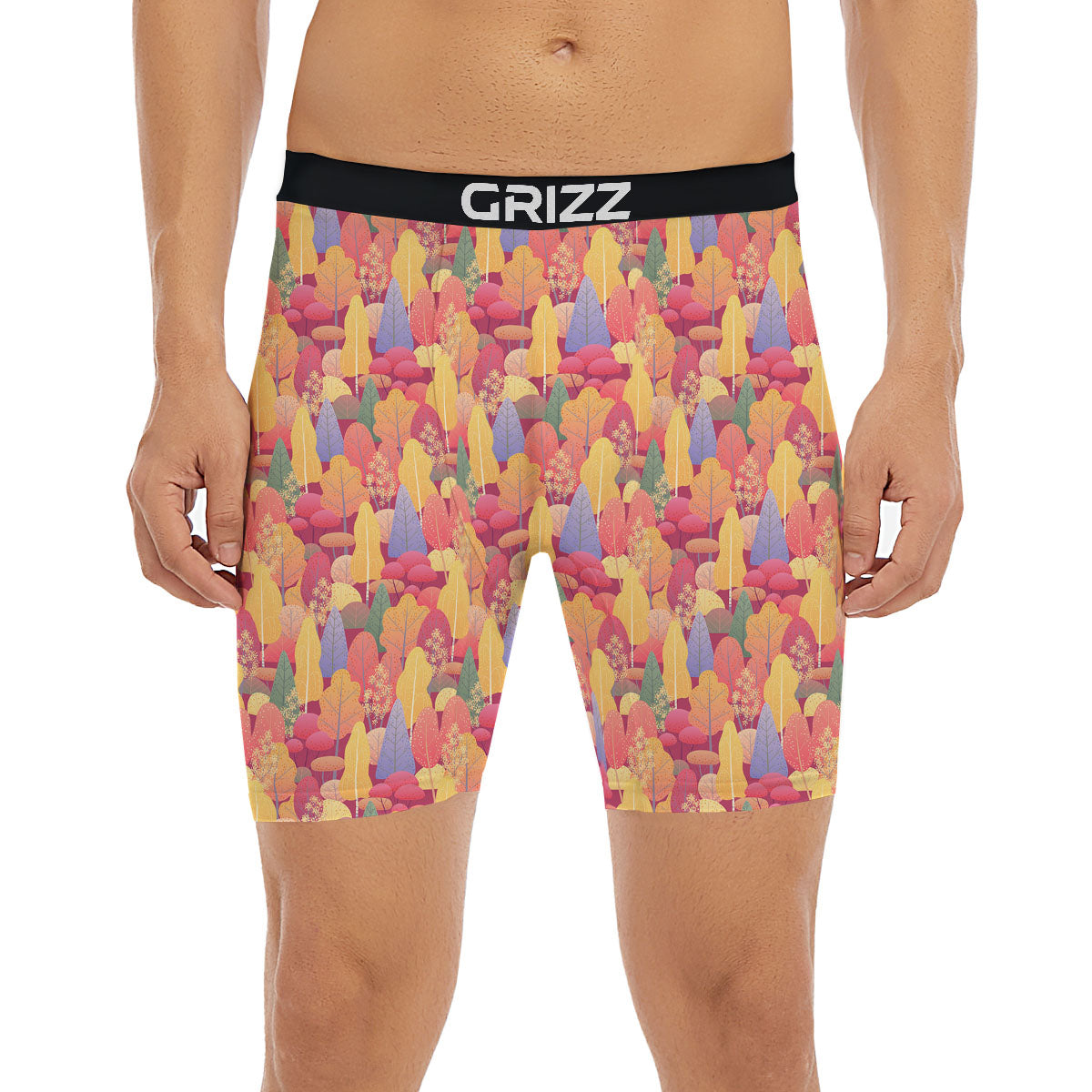 Forest Autumn Print Boxer Briefs-grizzshop