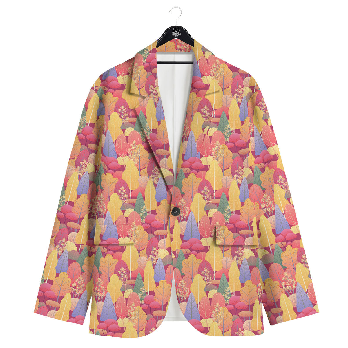 Forest Autumn Print Men's Sport Coat-grizzshop