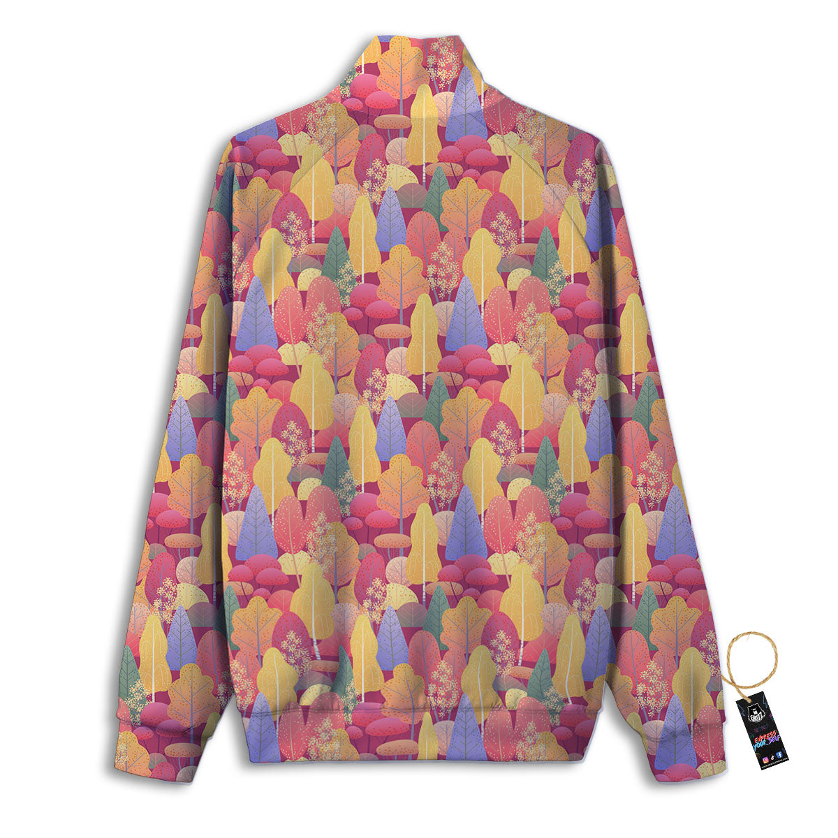 Forest Autumn Print Track Jacket-grizzshop