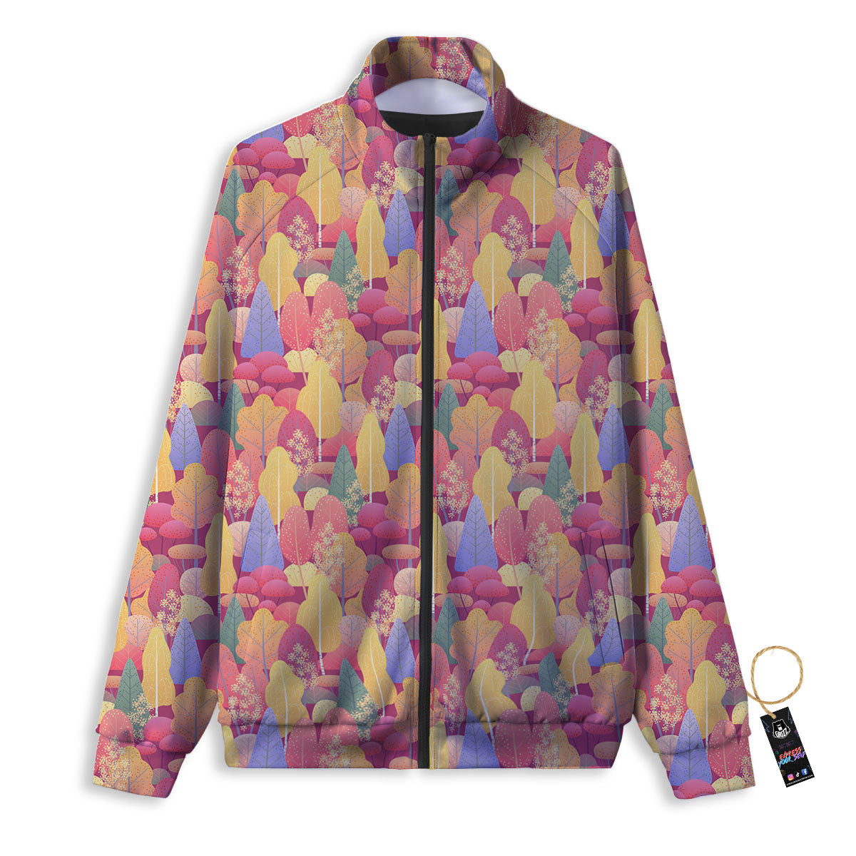 Forest Autumn Print Track Jacket-grizzshop