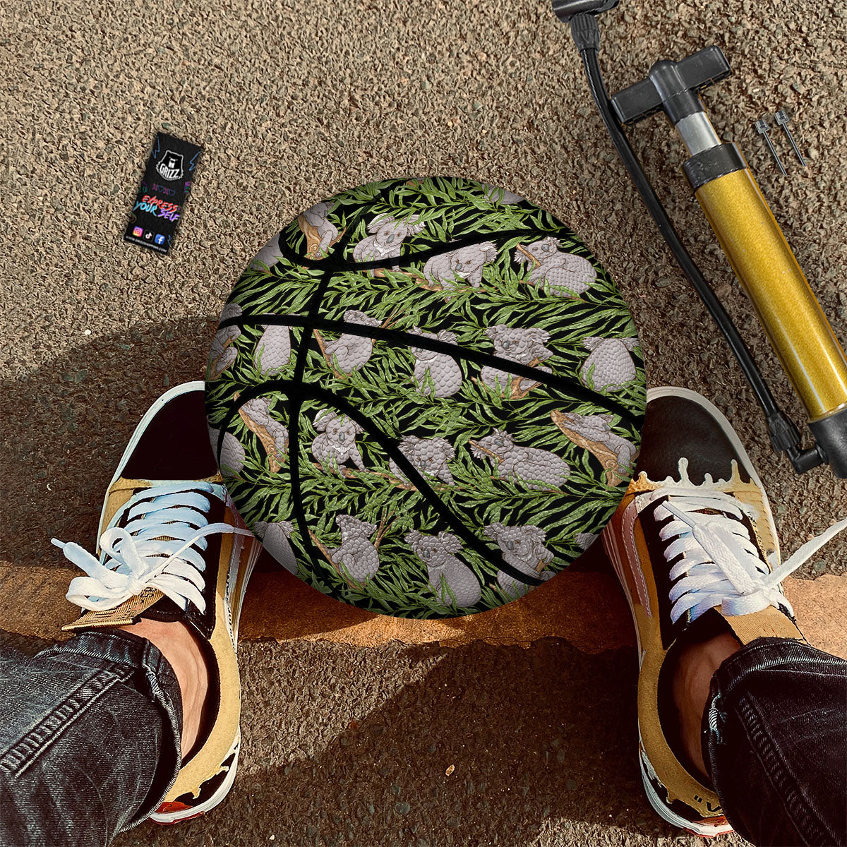 Forest Koala Print Pattern Basketball-grizzshop