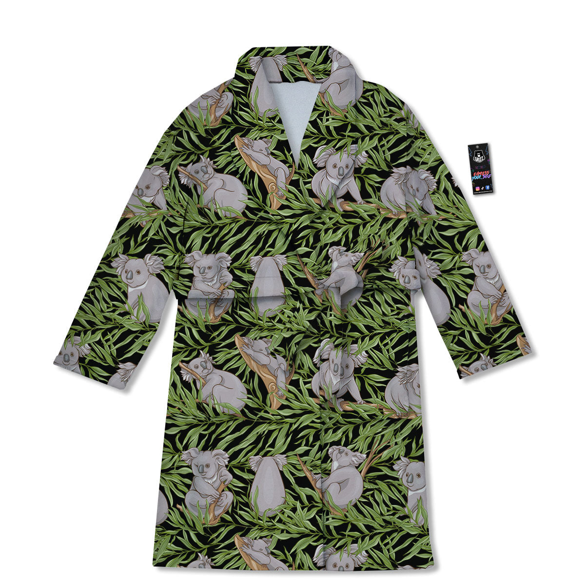 Forest Koala Print Pattern Bathrobe-grizzshop
