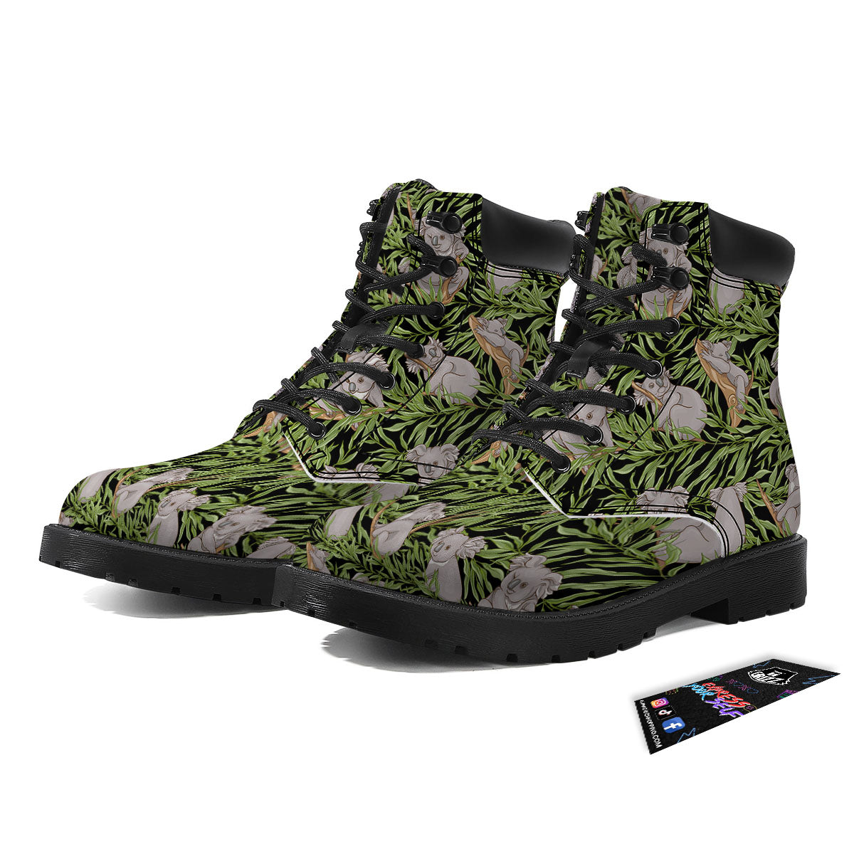Forest Koala Print Pattern Boots-grizzshop