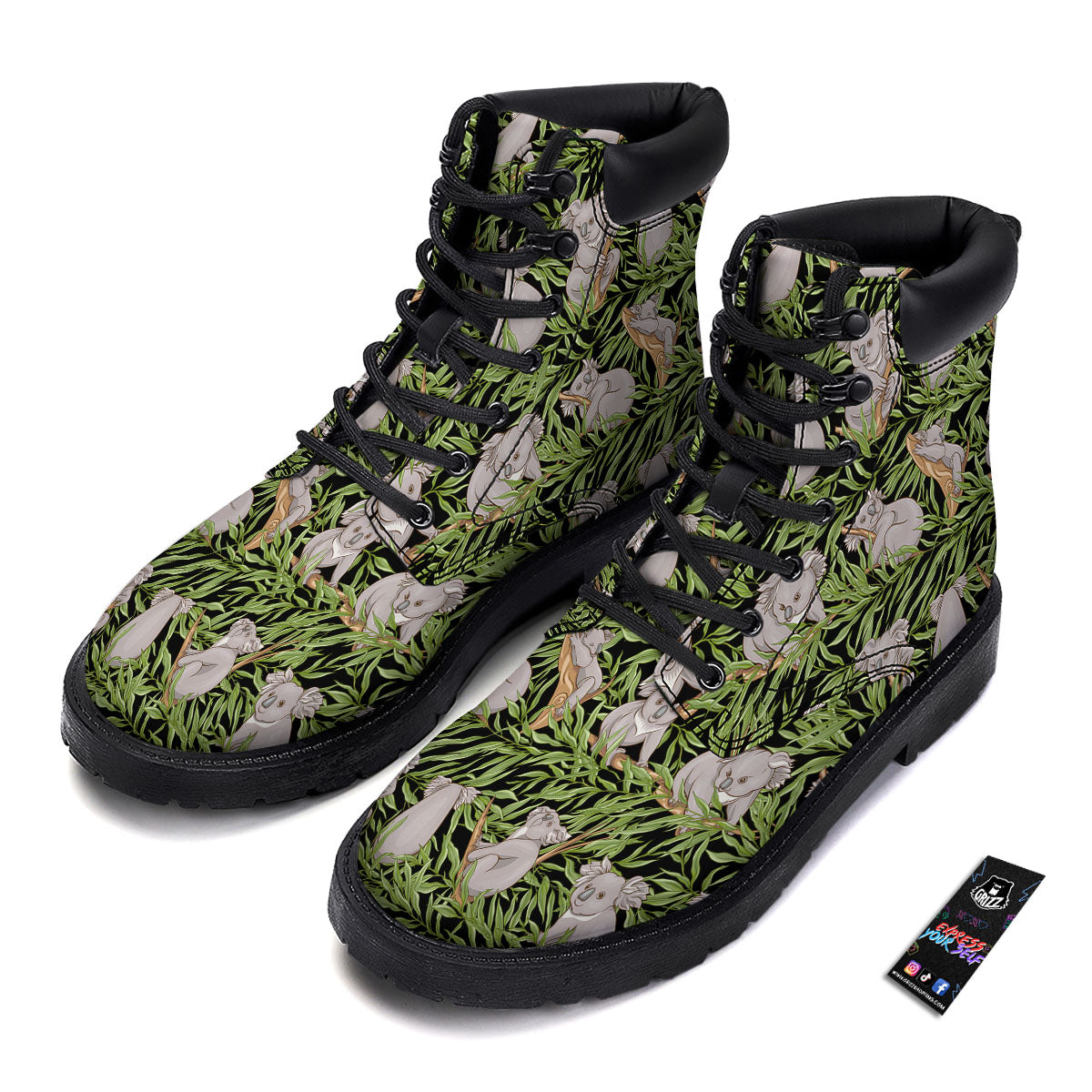 Forest Koala Print Pattern Boots-grizzshop