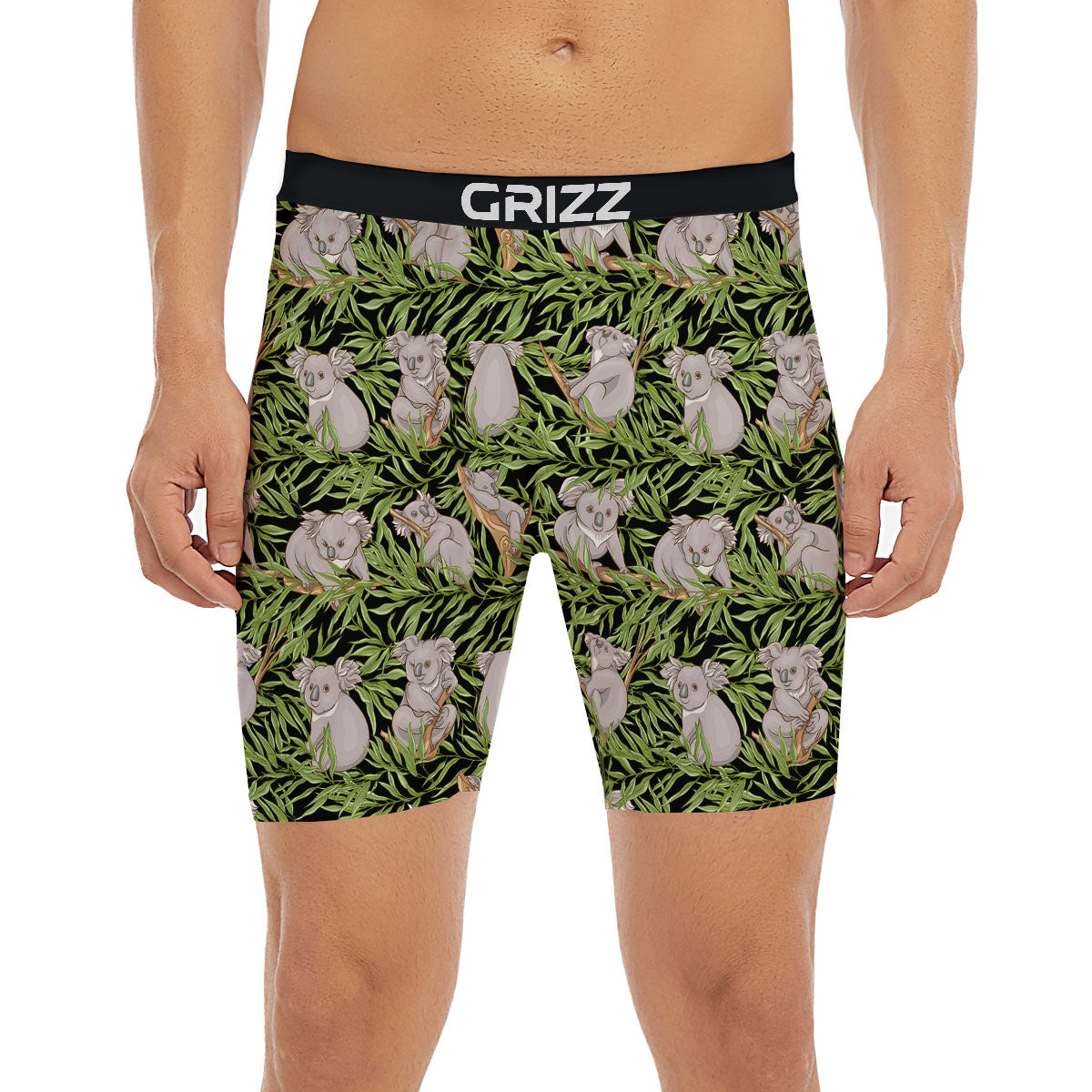 Forest Koala Print Pattern Boxer Briefs-grizzshop