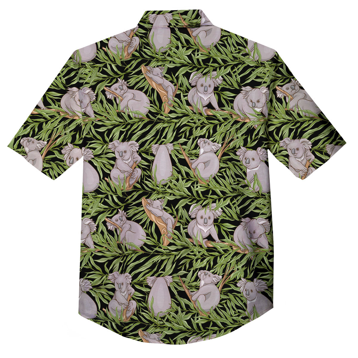 Forest Koala Print Pattern Button Up Shirt-grizzshop