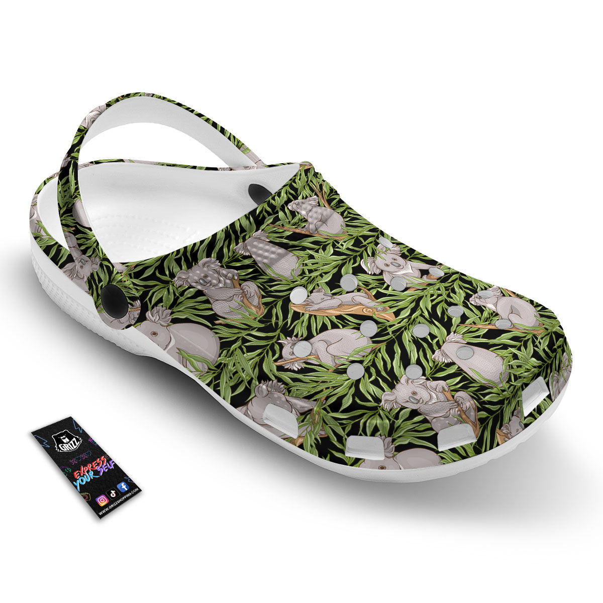 Forest Koala Print Pattern Clog-grizzshop