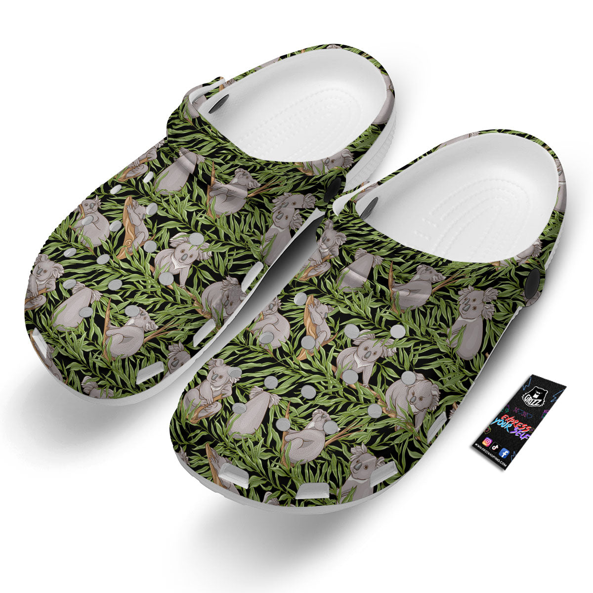 Forest Koala Print Pattern Clog-grizzshop