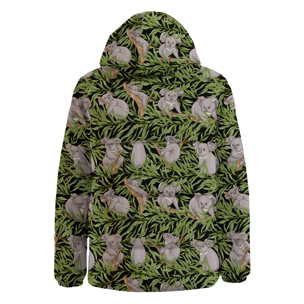 Forest Koala Print Pattern Down Jacket-grizzshop