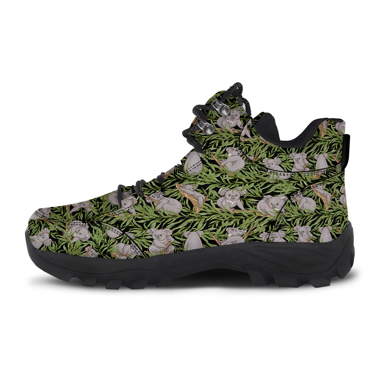 Forest Koala Print Pattern Hiking Shoes-grizzshop