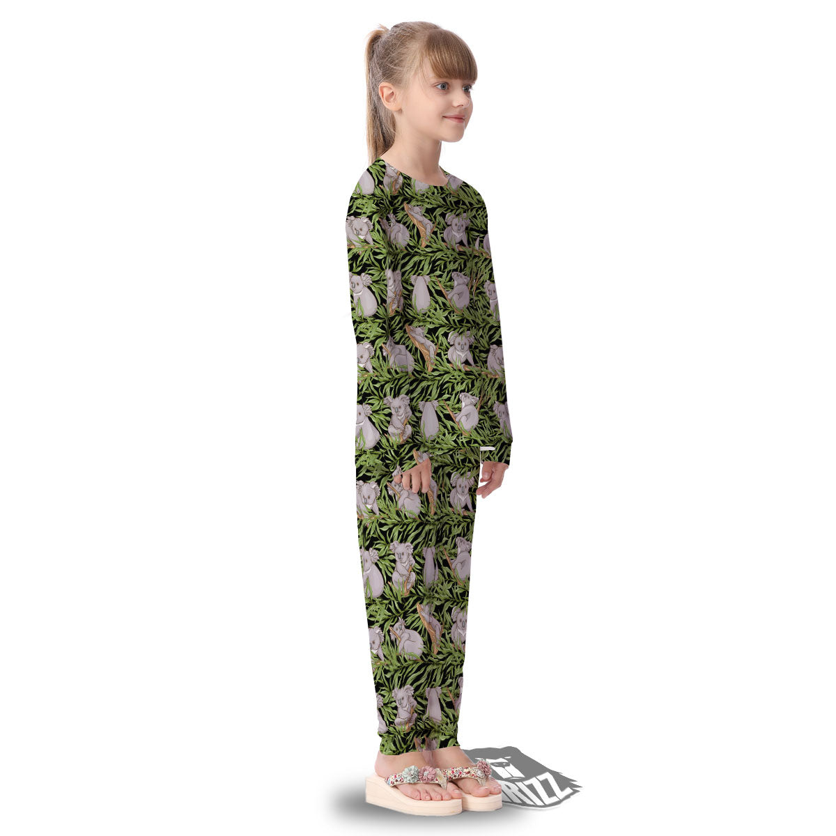 Forest Koala Print Pattern Kid's Pajamas-grizzshop