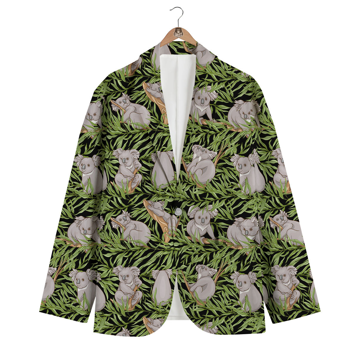 Forest Koala Print Pattern Men's Blazer-grizzshop