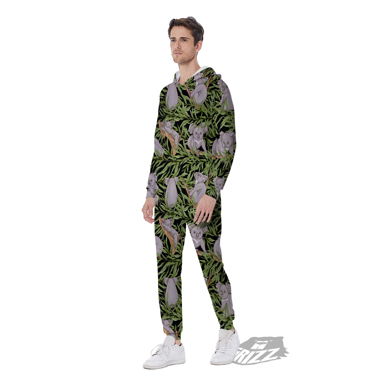 Forest Koala Print Pattern Men's Jumpsuit-grizzshop