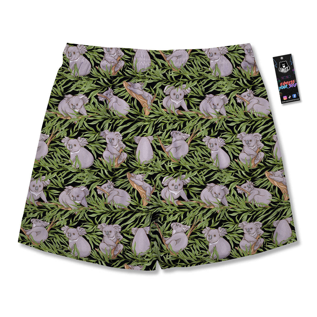 Forest Koala Print Pattern Men's Running Shorts-grizzshop