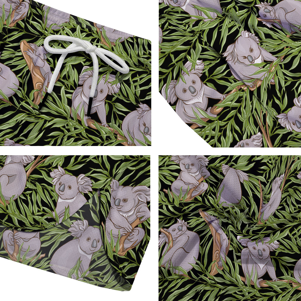 Forest Koala Print Pattern Men's Running Shorts-grizzshop