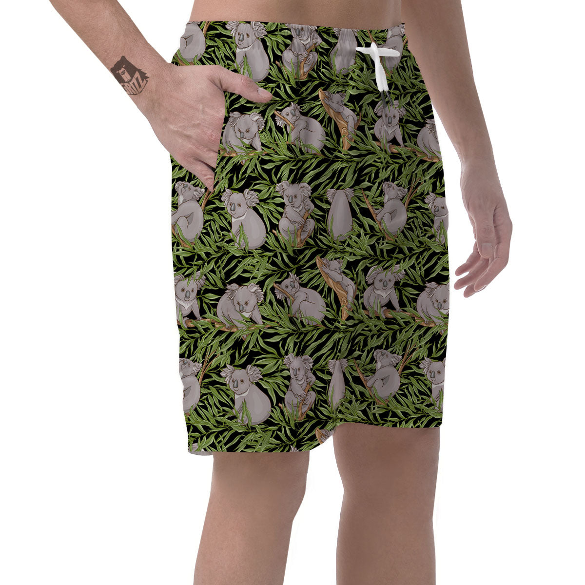 Forest Koala Print Pattern Men's Shorts-grizzshop