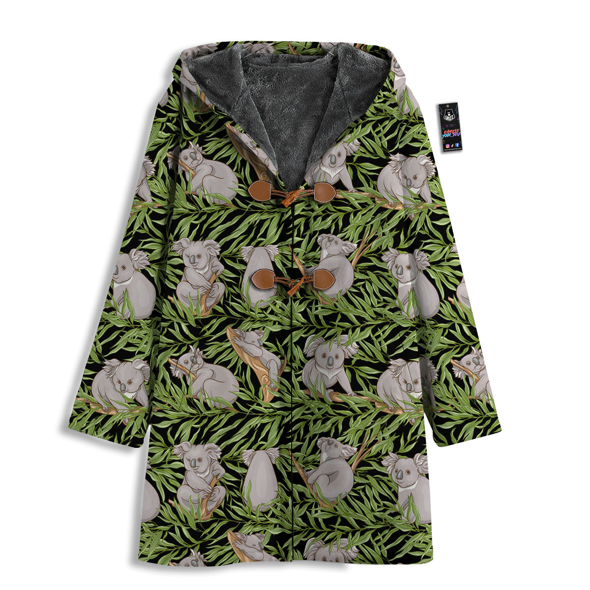 Forest Koala Print Pattern Men's Windbreaker Jacket-grizzshop