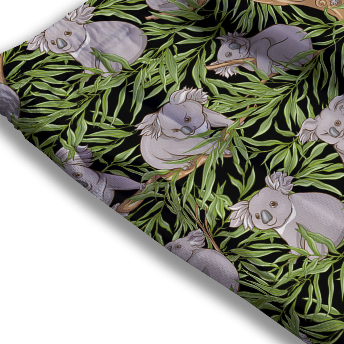 Forest Koala Print Pattern Mesh Shorts