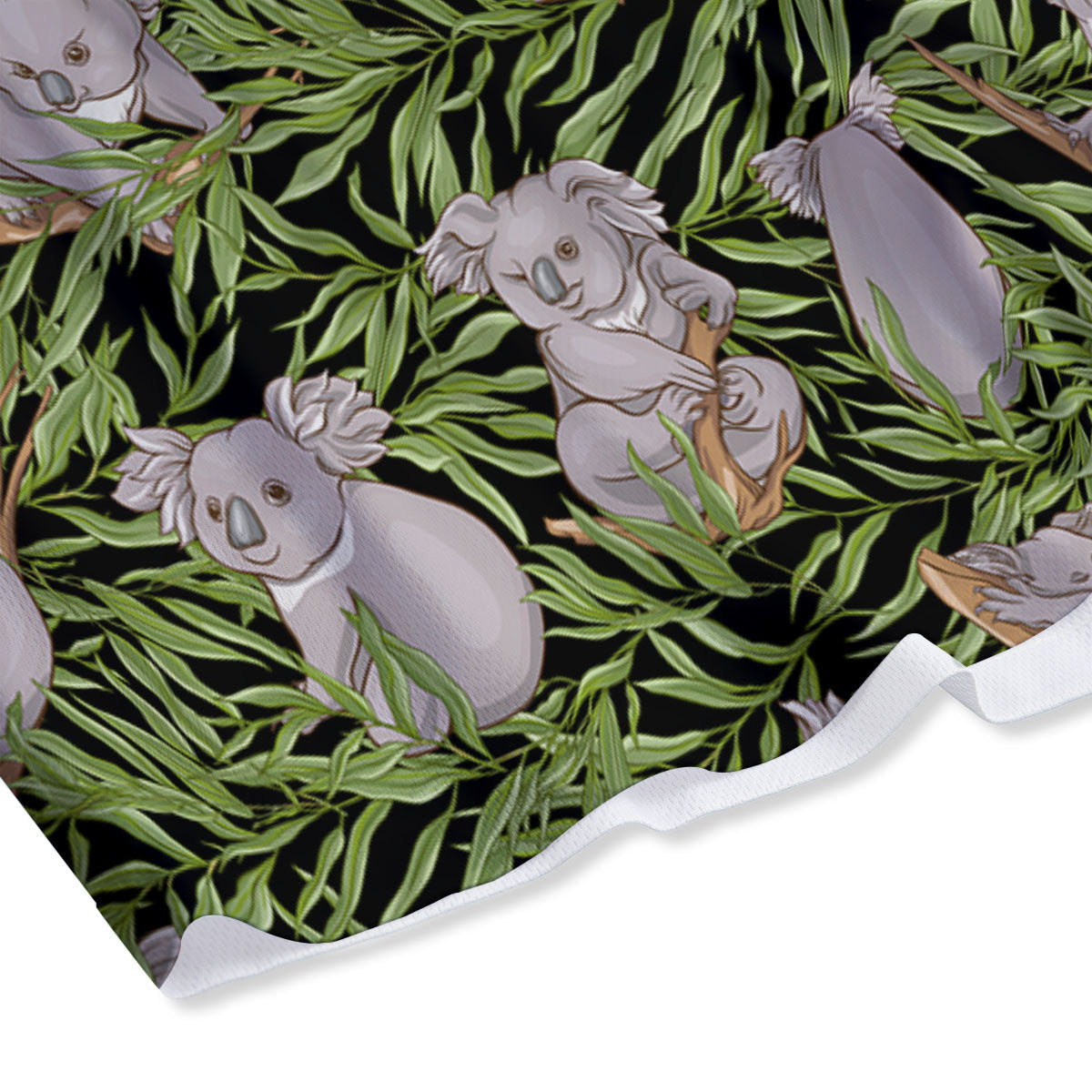 Forest Koala Print Pattern Mesh Shorts