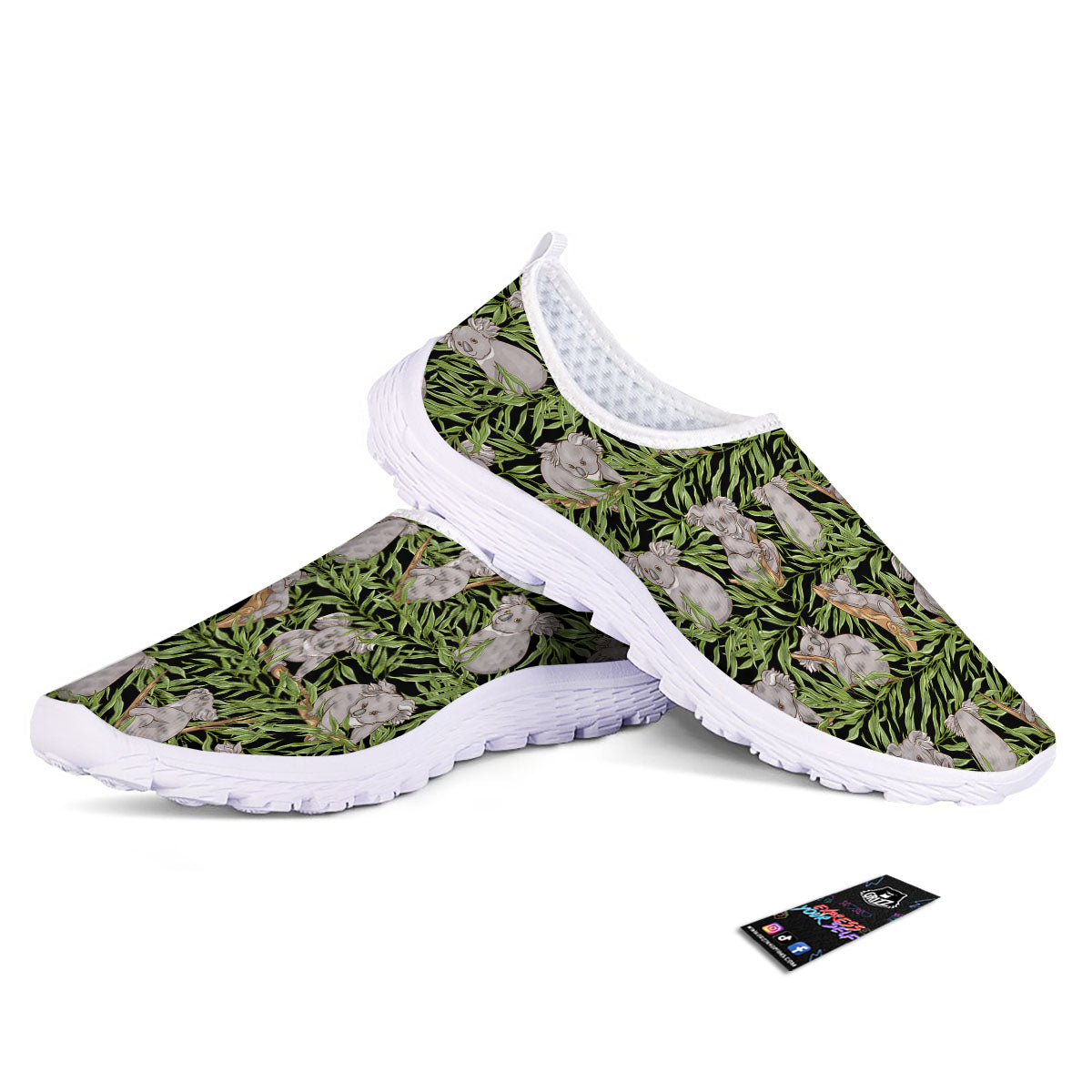 Forest Koala Print Pattern Nurse Shoes-grizzshop