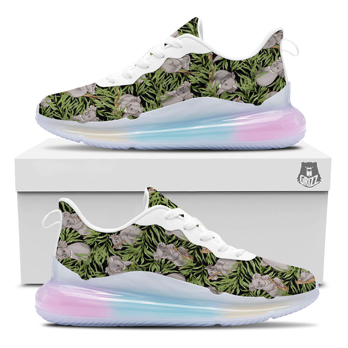 Forest Koala Print Pattern Running Sneakers-grizzshop