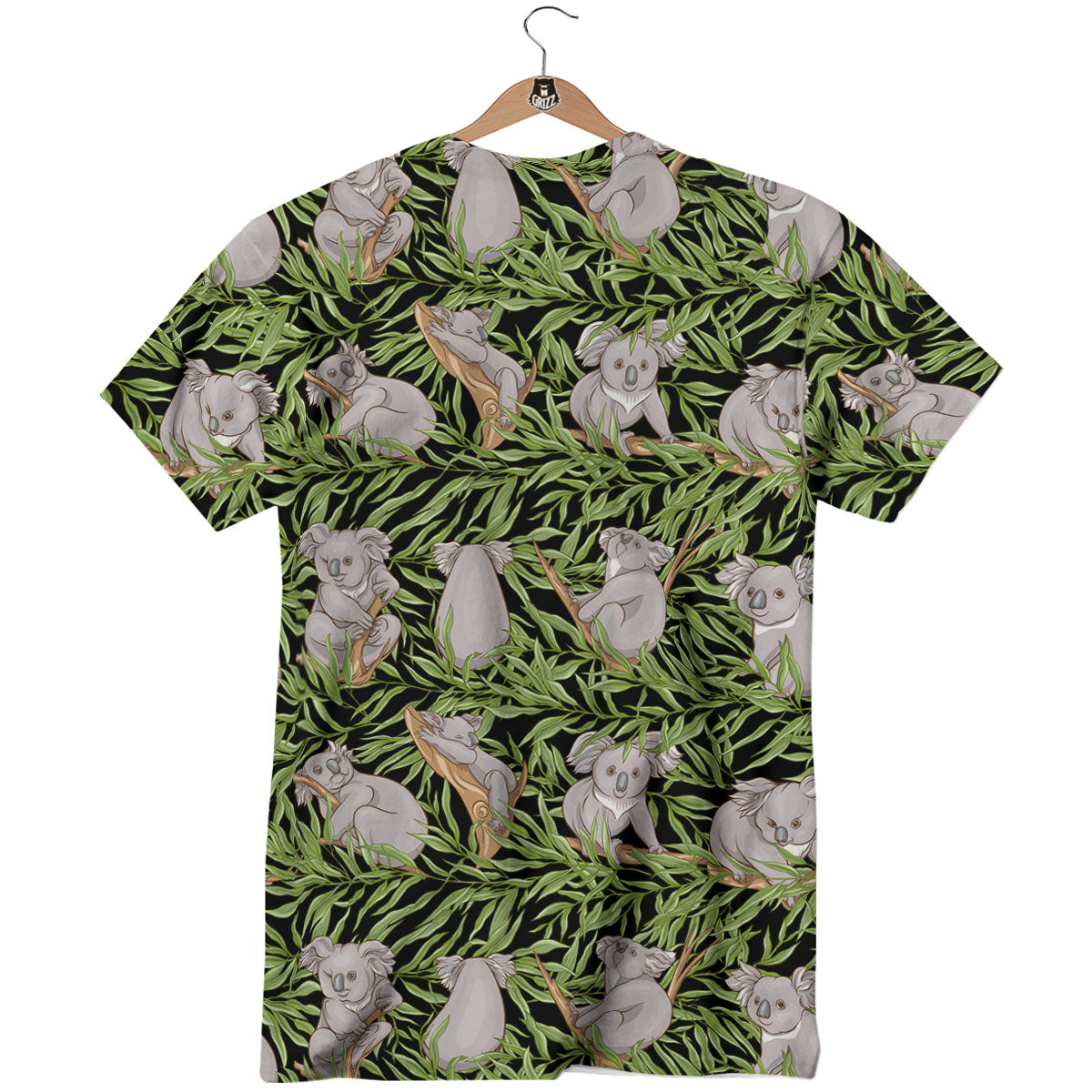 Forest Koala Print Pattern T-Shirt-grizzshop