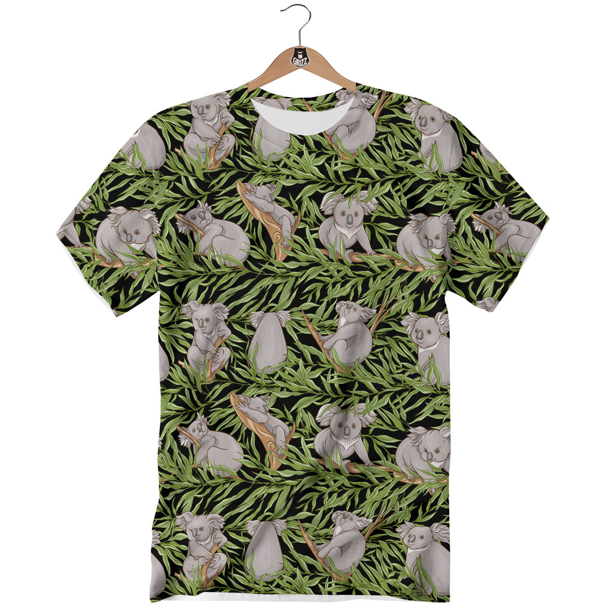 Forest Koala Print Pattern T-Shirt-grizzshop