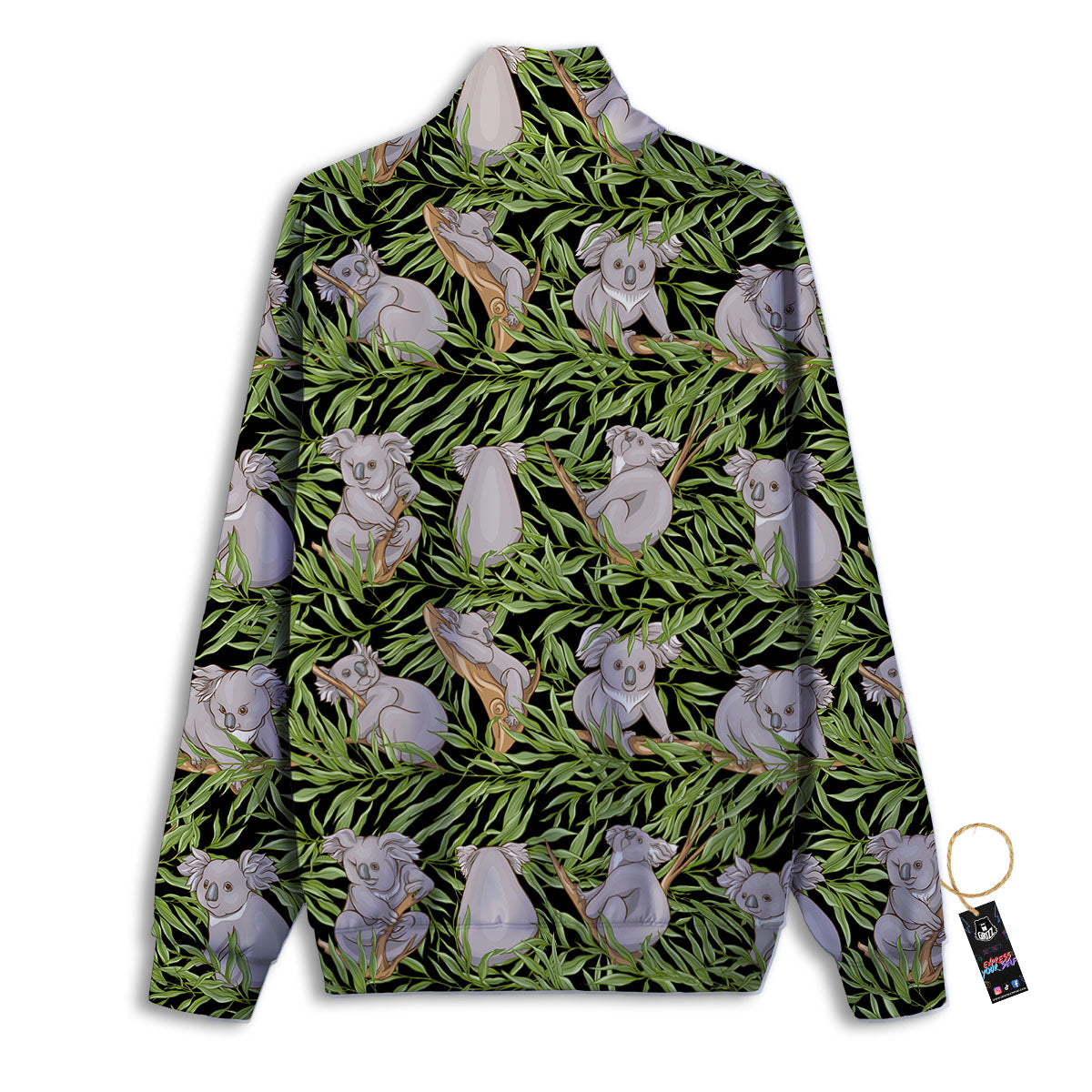 Forest Koala Print Pattern Track Jacket-grizzshop