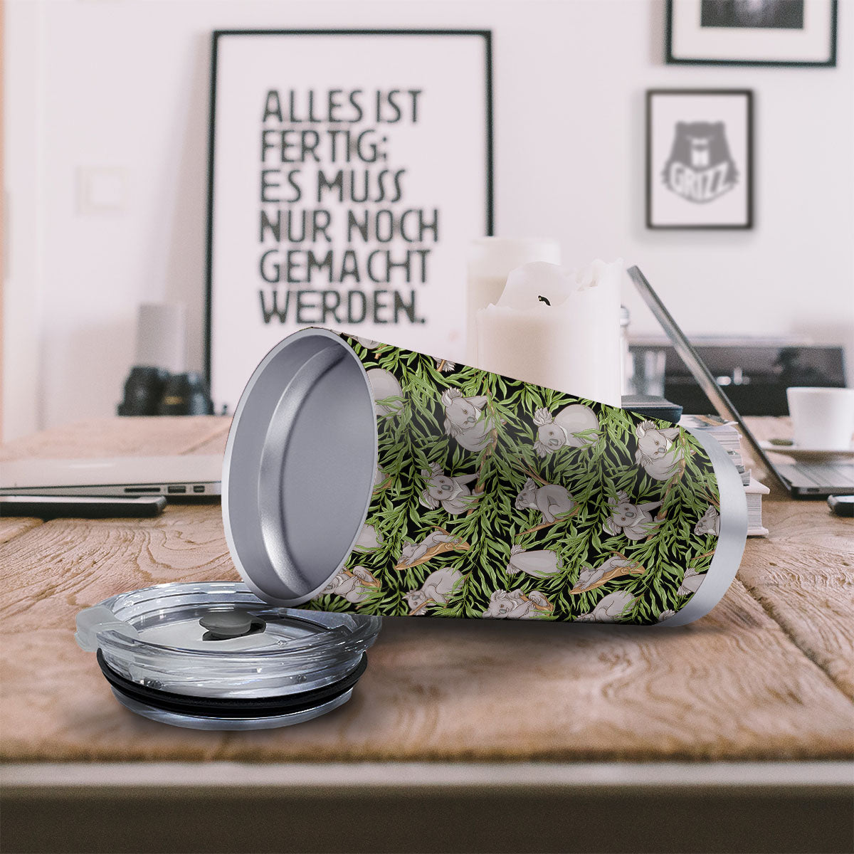 Forest Koala Print Pattern Tumbler-grizzshop