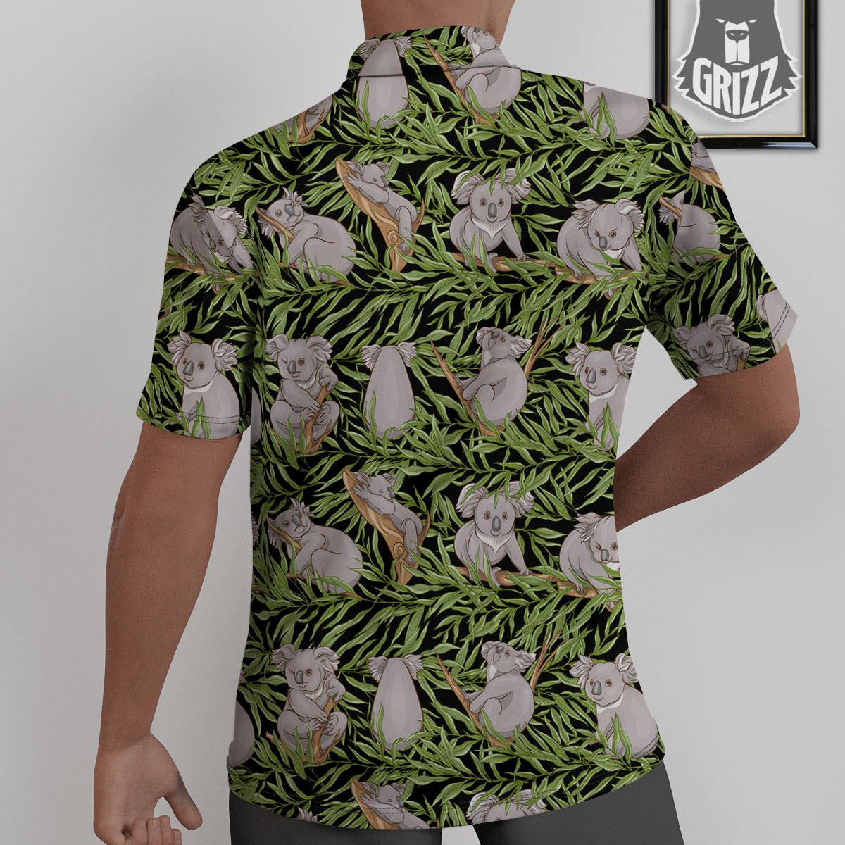 Forest Koala Print Pattern Untucked Shirts-grizzshop