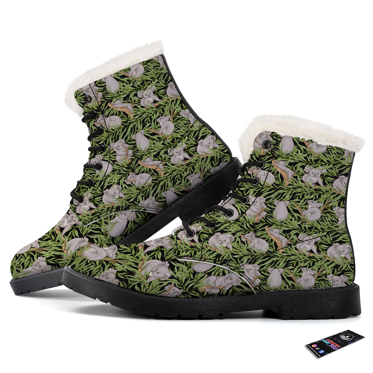 Forest Koala Print Pattern Winter Boots-grizzshop