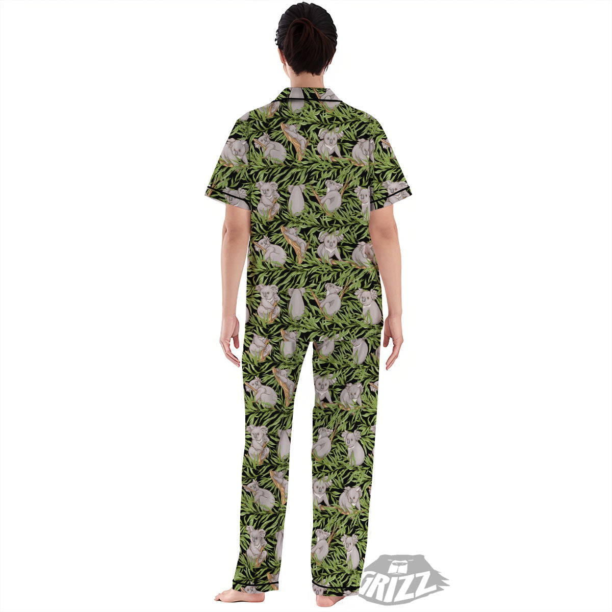 Forest Koala Print Pattern Women's Pajamas Set-grizzshop