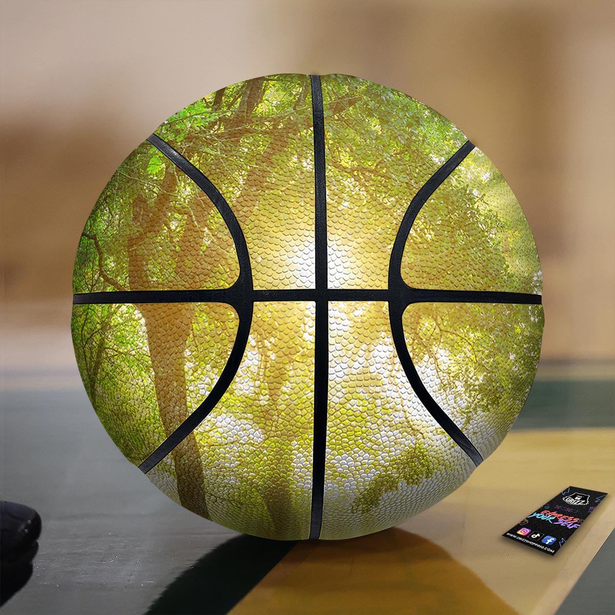 Forest Sunrise Print Basketball