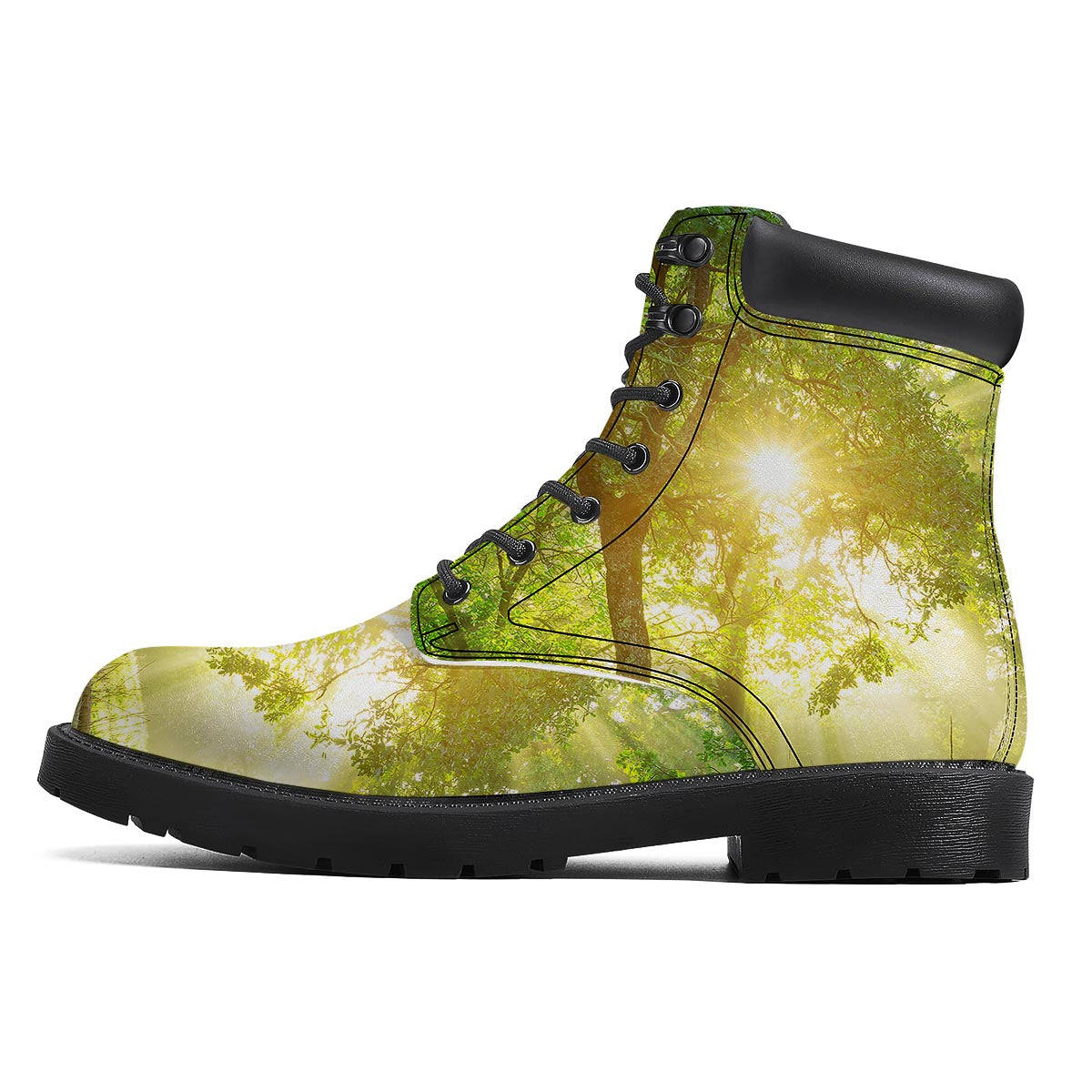 Forest Sunrise Print Boots-grizzshop