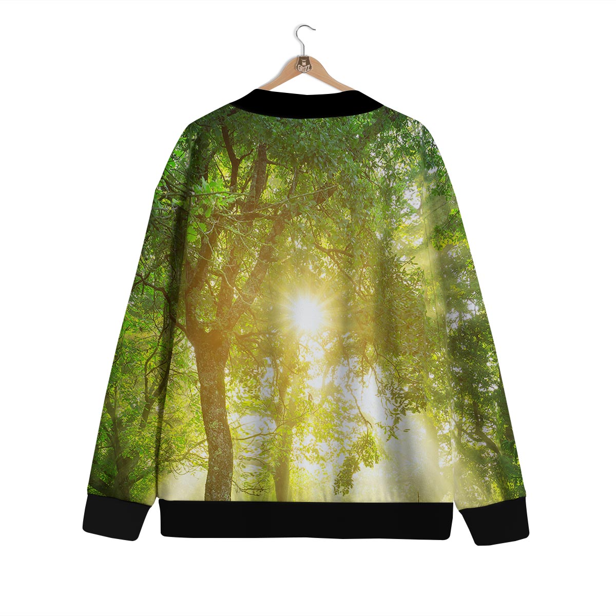 Forest Sunrise Print Cardigan-grizzshop
