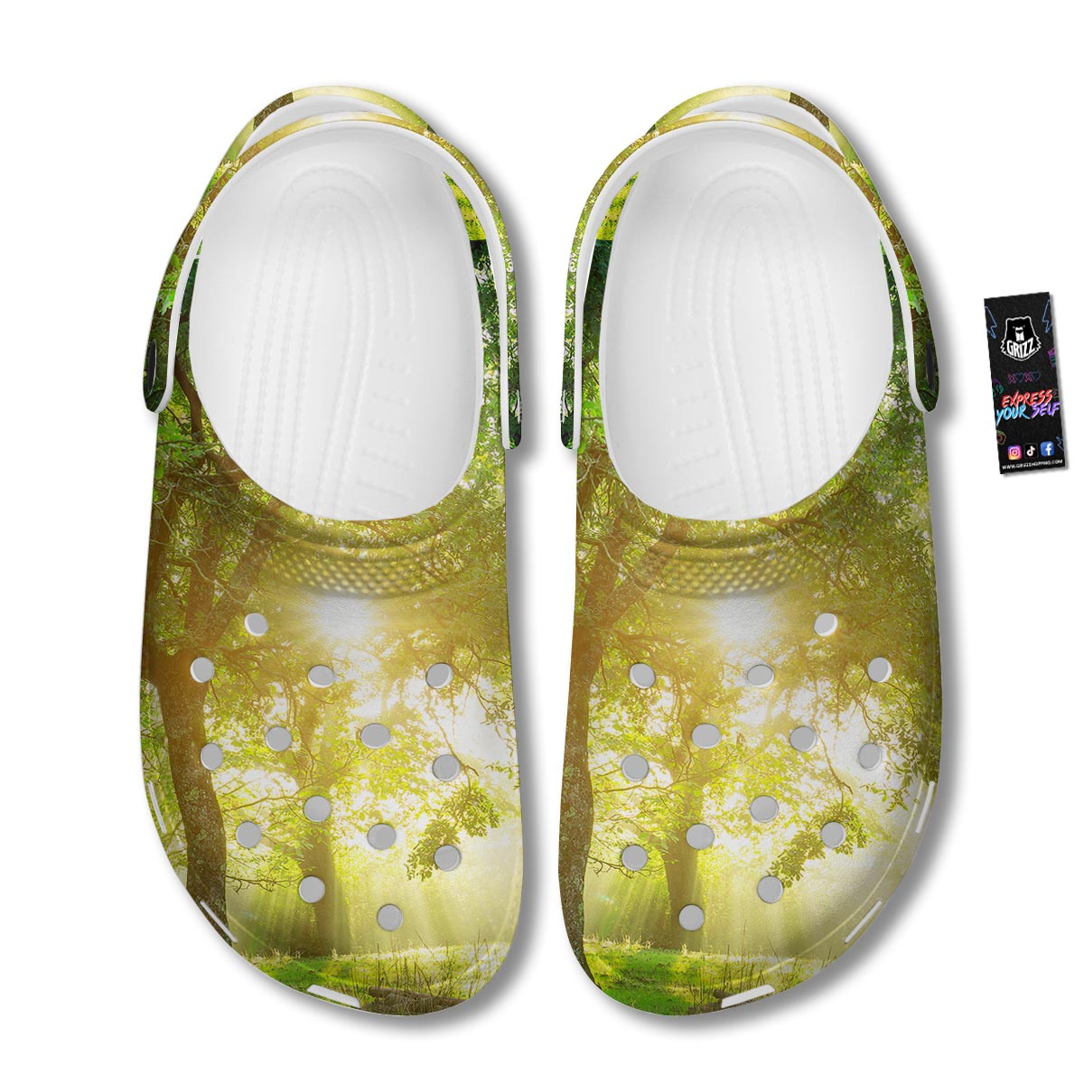 Forest Sunrise Print Clog-grizzshop