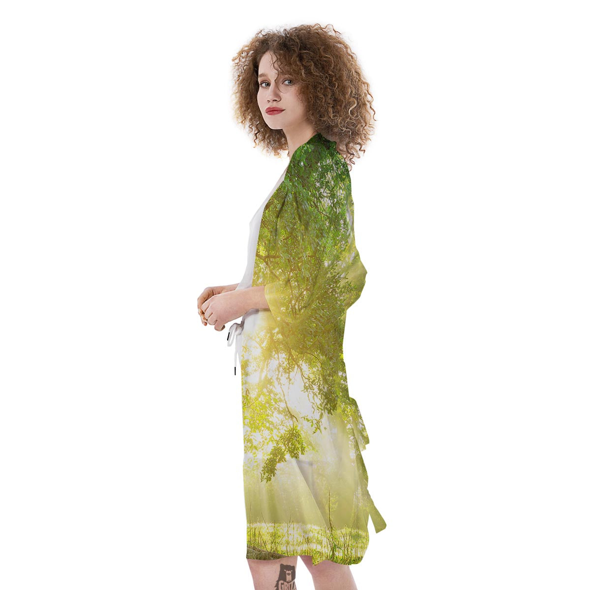 Forest Sunrise Print Kimono-grizzshop
