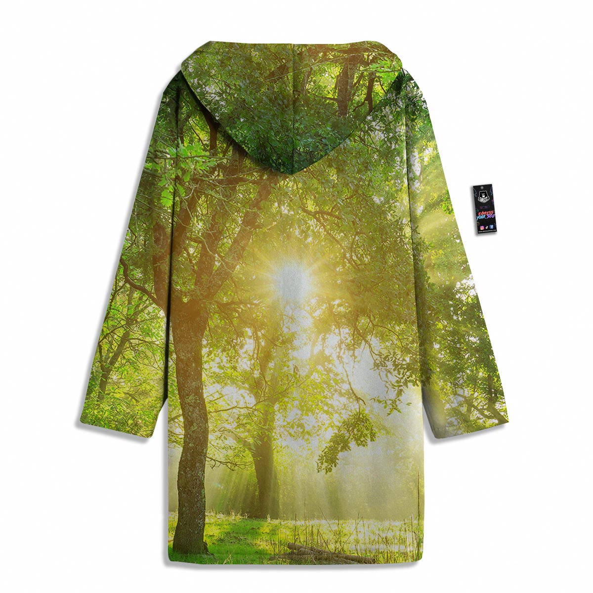Forest Sunrise Print Men's Windbreaker Jacket-grizzshop