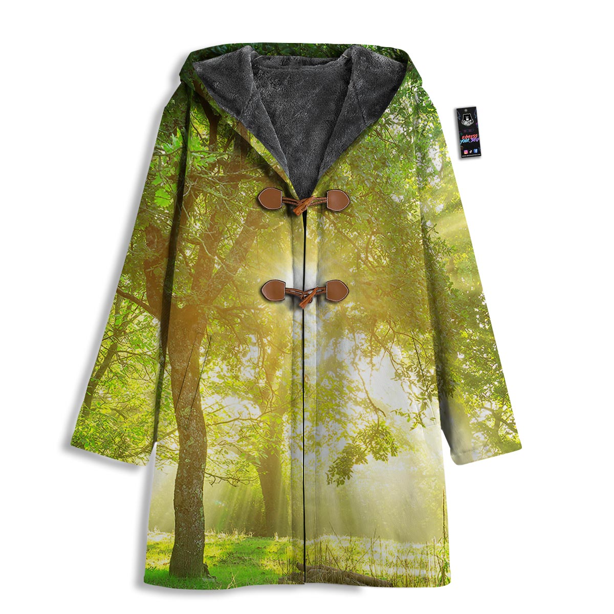 Forest Sunrise Print Men's Windbreaker Jacket-grizzshop