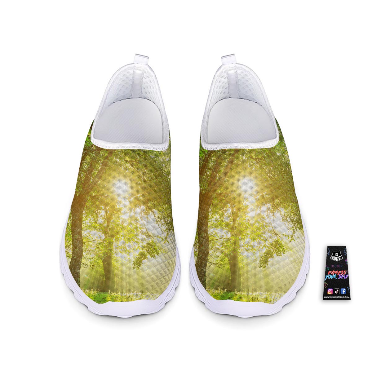 Forest Sunrise Print Nurse Shoes-grizzshop
